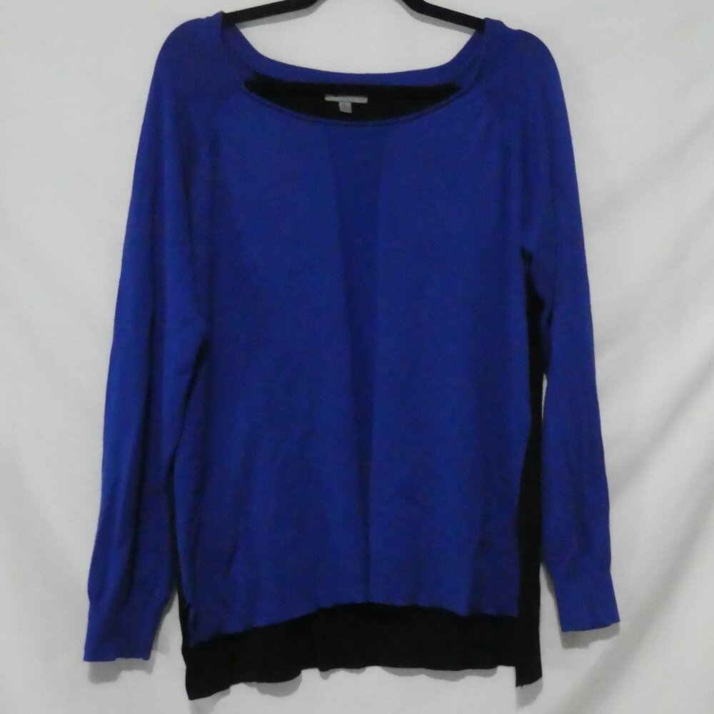 JOSEPH A. | xl - extra large | Blue Long Sleeve Lightweight Sweater | Black Back